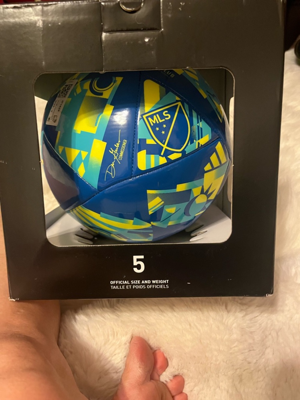 adidas Blue & Yellow MLS Pattern Soccer Ball 5 - Picture 9 of 9